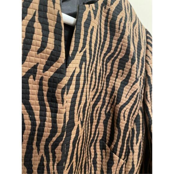 Liz Claiborne animal print long sleeve belted Y2K blazer suit jacket size 8 - Picture 10 of 12